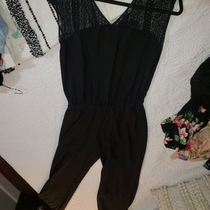 Black dressy jumpsuit.